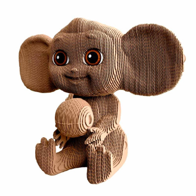 Картонный 3D конструктор Чебурашка 218 деталей Qbrix 20048 1